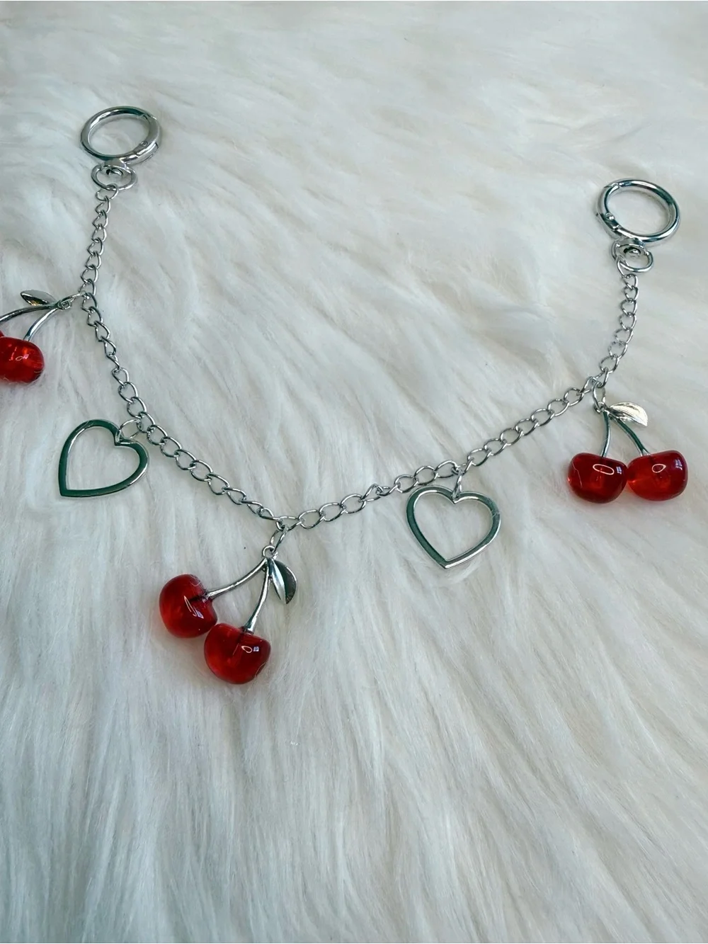Cherry heart Chain Bag Charm purse strap